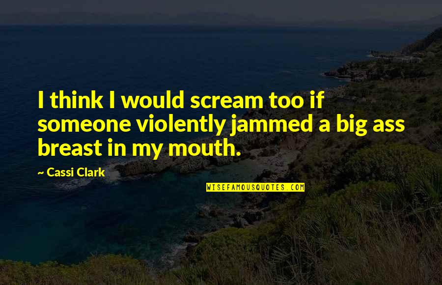 Big Mouth Quotes By Cassi Clark: I think I would scream too if someone