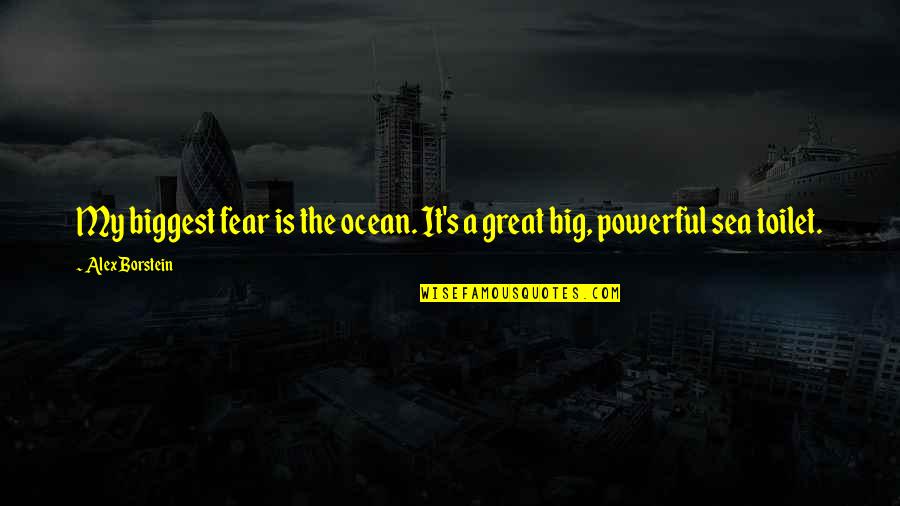 Big Ocean Quotes By Alex Borstein: My biggest fear is the ocean. It's a