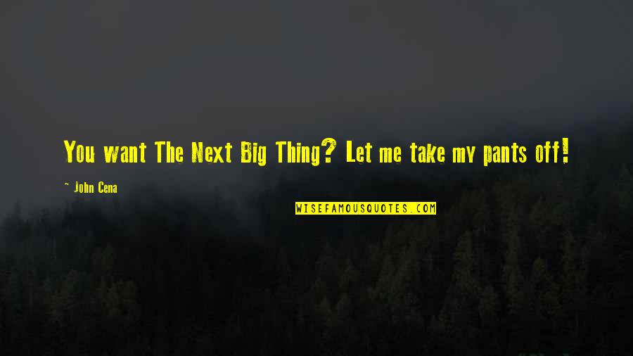 Big Pants Quotes By John Cena: You want The Next Big Thing? Let me