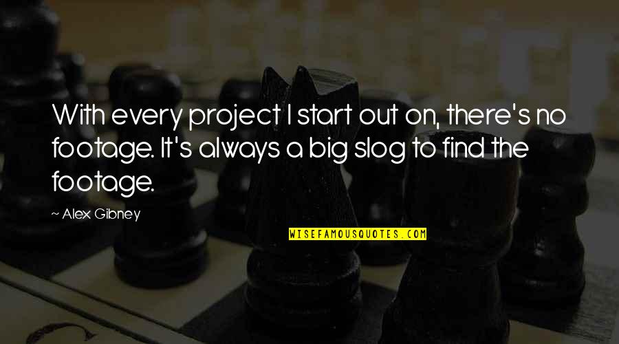 Big Projects Quotes By Alex Gibney: With every project I start out on, there's