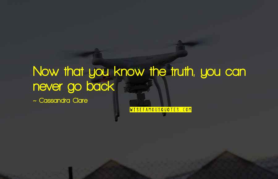 Big Responsibilities Quotes By Cassandra Clare: Now that you know the truth, you can Big Responsibilities Quotes By Cassandra Clare: Now that you know the truth, you can