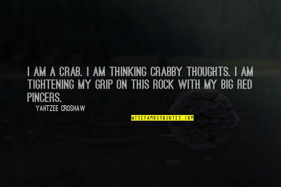 Big Rock Quotes By Yahtzee Croshaw: I am a crab. I am thinking crabby