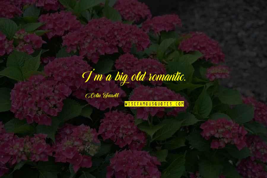 Big Romantic Quotes By Colin Farrell: I'm a big old romantic.