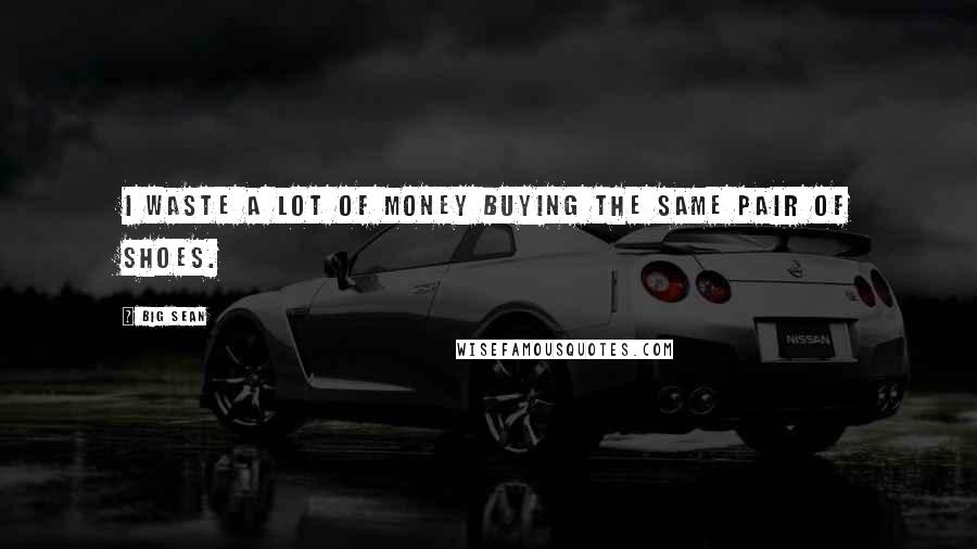Big Sean quotes: I waste a lot of money buying the same pair of shoes.