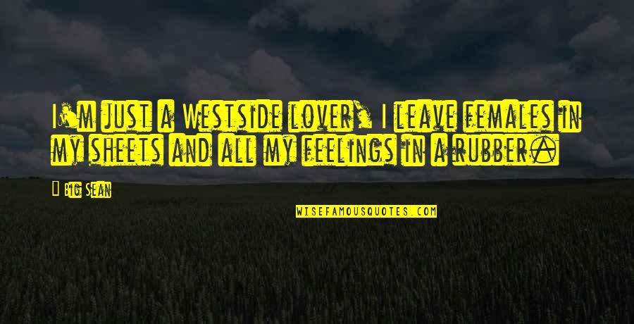 Big Sean Quotes By Big Sean: I'm just a Westside lover, I leave females