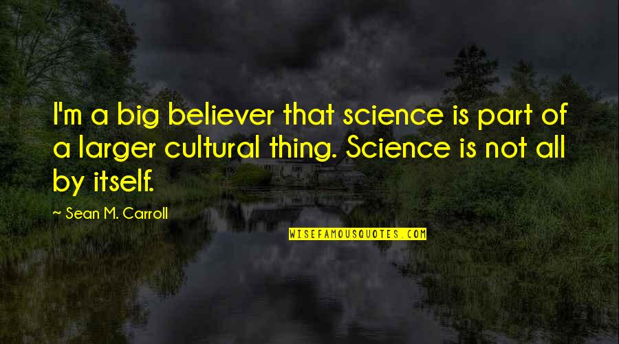 Big Sean Quotes By Sean M. Carroll: I'm a big believer that science is part