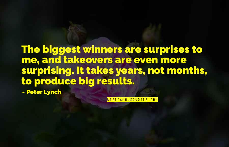 Big Surprises Quotes By Peter Lynch: The biggest winners are surprises to me, and