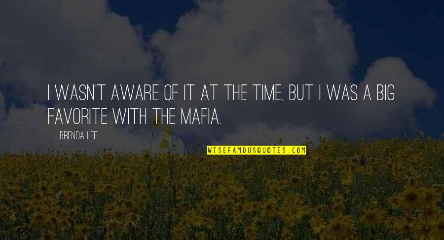 Big Time Quotes By Brenda Lee: I wasn't aware of it at the time,