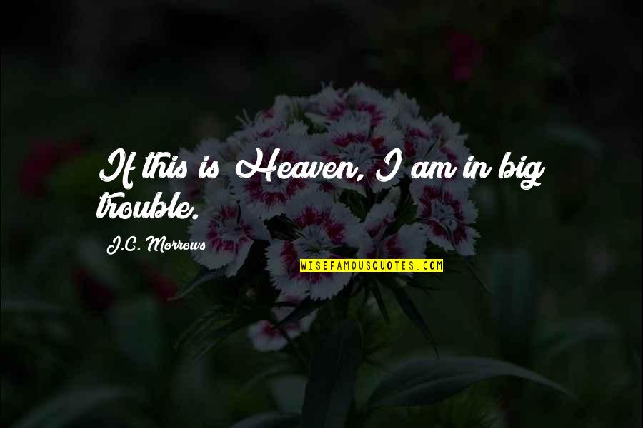 Big Trouble Quotes By J.C. Morrows: If this is Heaven, I am in big