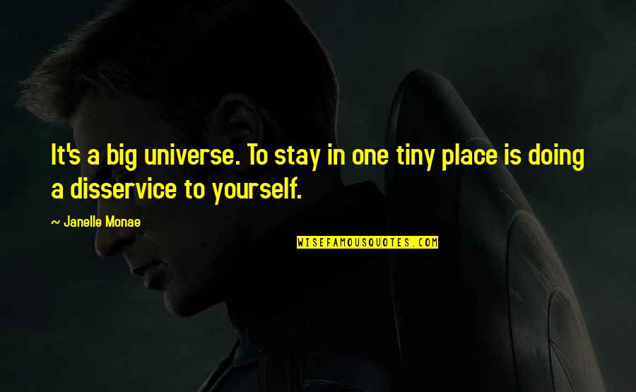 Big Universe Quotes By Janelle Monae: It's a big universe. To stay in one
