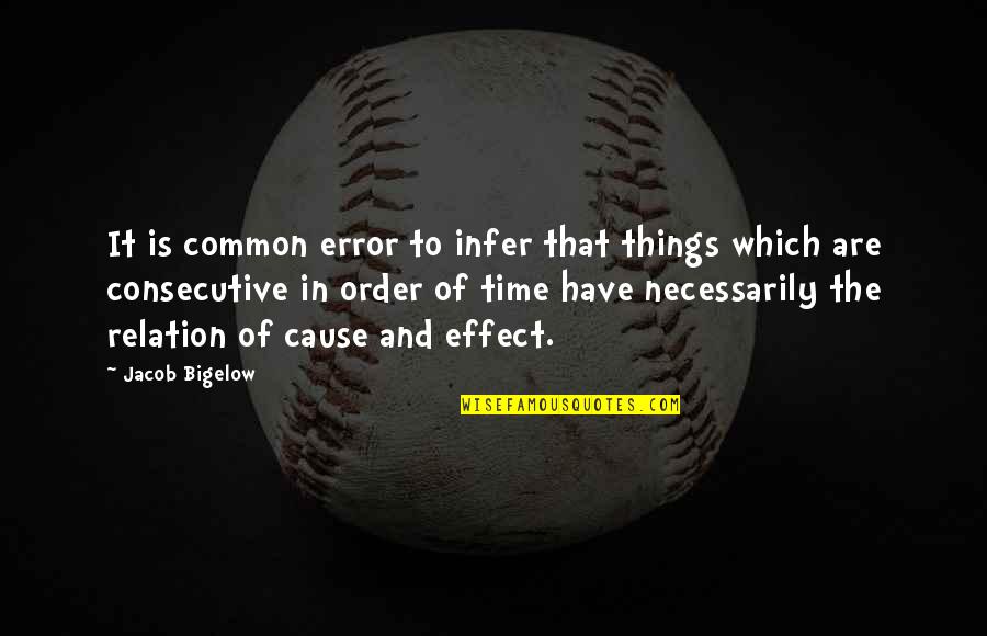 Bigelow Quotes By Jacob Bigelow: It is common error to infer that things