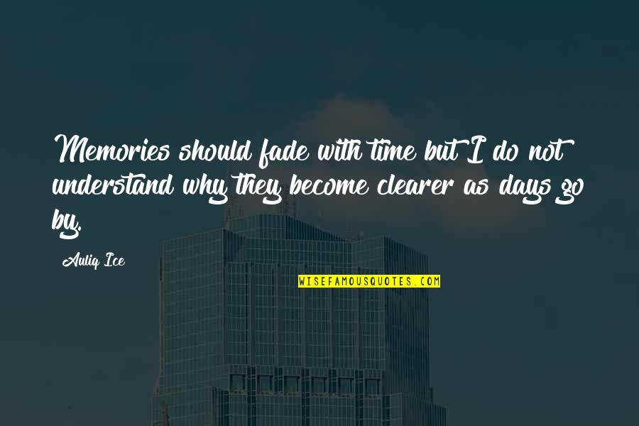 Bigger Is Always Better Quotes By Auliq Ice: Memories should fade with time but I do