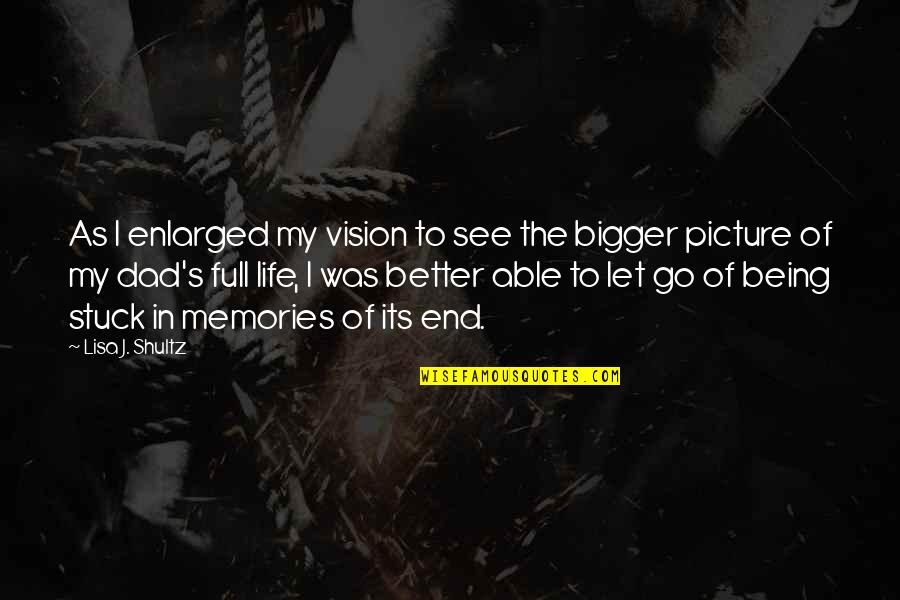 Bigger Picture Quotes By Lisa J. Shultz: As I enlarged my vision to see the