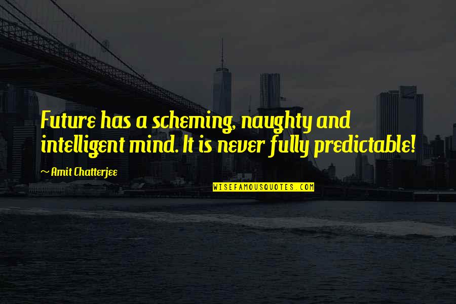 Bigger Problems In Life Quotes By Amit Chatterjee: Future has a scheming, naughty and intelligent mind.