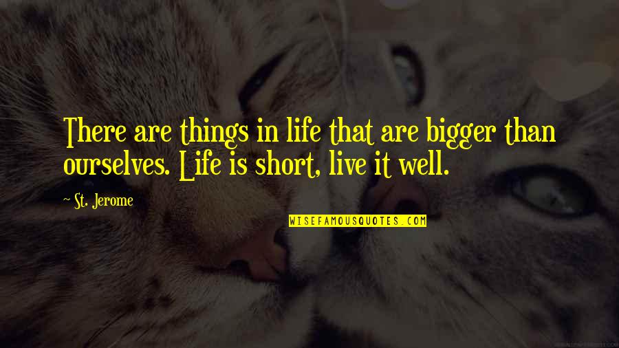 Bigger Than Life Quotes By St. Jerome: There are things in life that are bigger