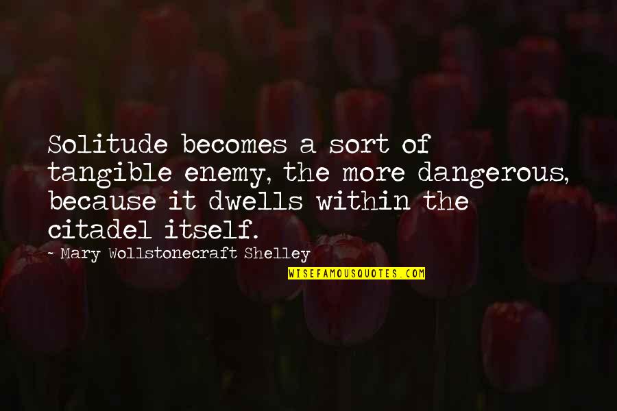Biggert Hearing Quotes By Mary Wollstonecraft Shelley: Solitude becomes a sort of tangible enemy, the Biggert Hearing Quotes By Mary Wollstonecraft Shelley: Solitude becomes a sort of tangible enemy, the