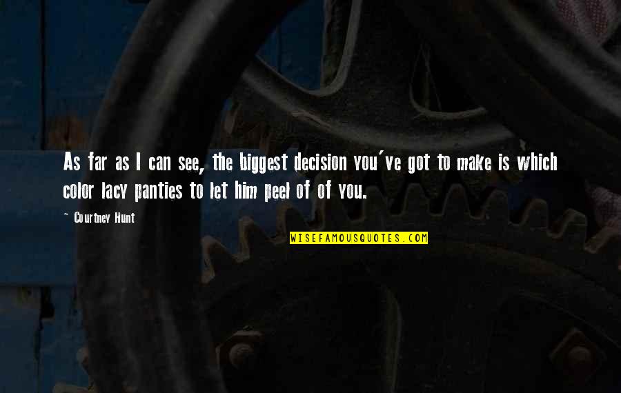 Biggest Decision Quotes By Courtney Hunt: As far as I can see, the biggest Biggest Decision Quotes By Courtney Hunt: As far as I can see, the biggest