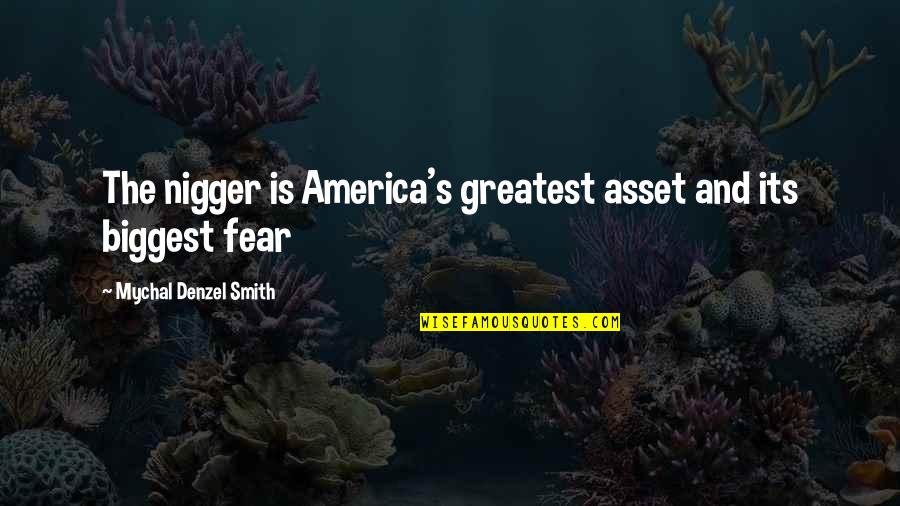 Biggest Fear Quotes By Mychal Denzel Smith: The nigger is America's greatest asset and its