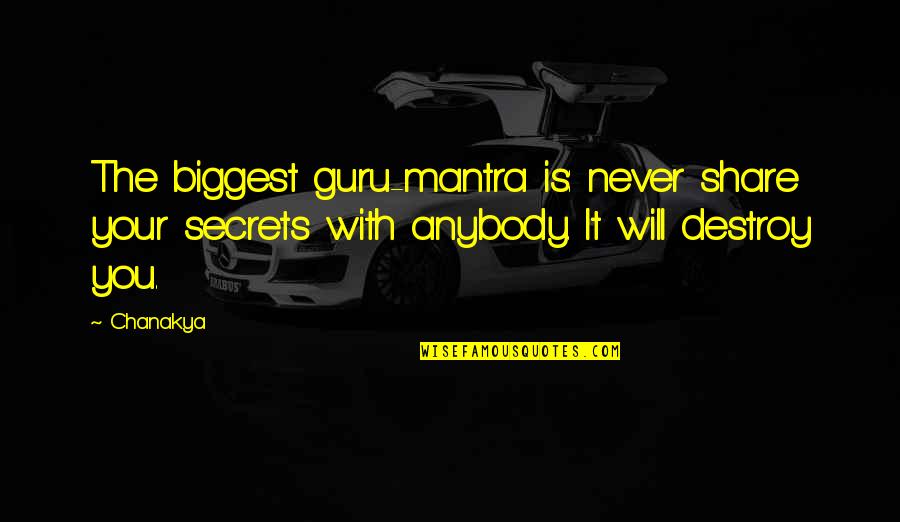 Biggest Quotes By Chanakya: The biggest guru-mantra is: never share your secrets