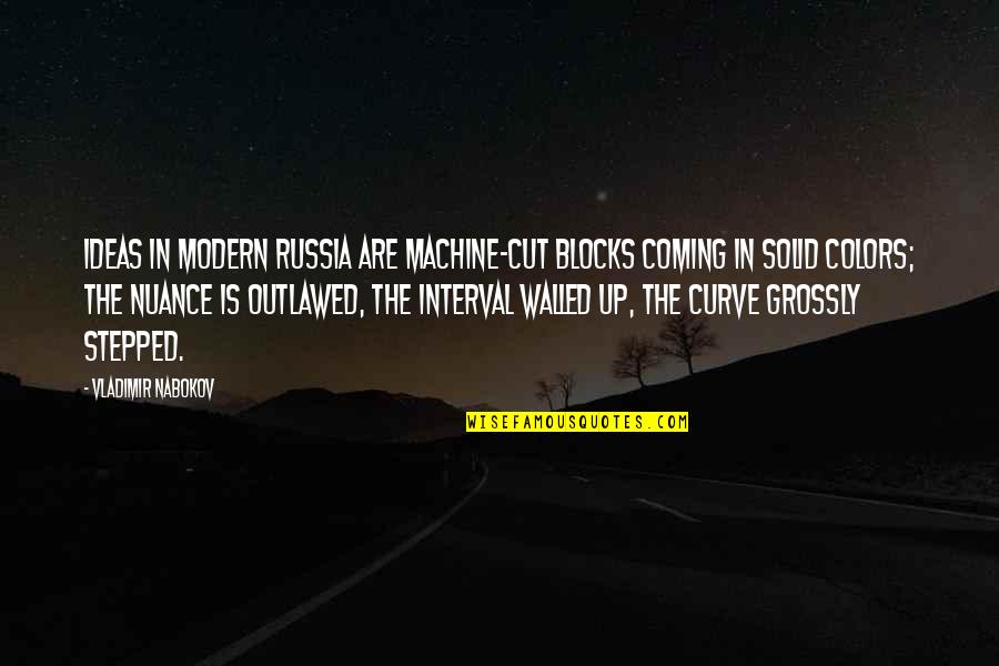 Biggles Adventures Quotes By Vladimir Nabokov: Ideas in modern Russia are machine-cut blocks coming