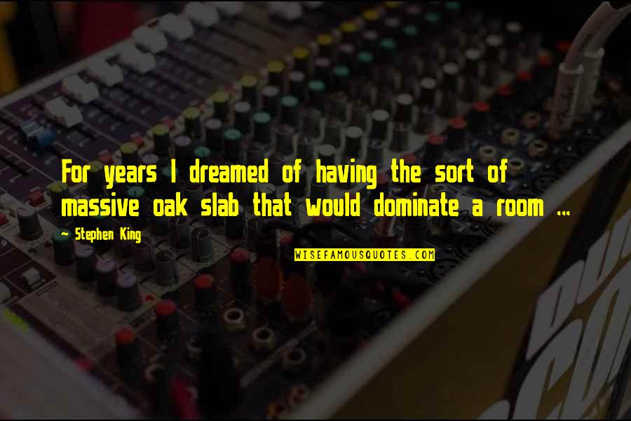 Biglietto Speech Quotes By Stephen King: For years I dreamed of having the sort Biglietto Speech Quotes By Stephen King: For years I dreamed of having the sort