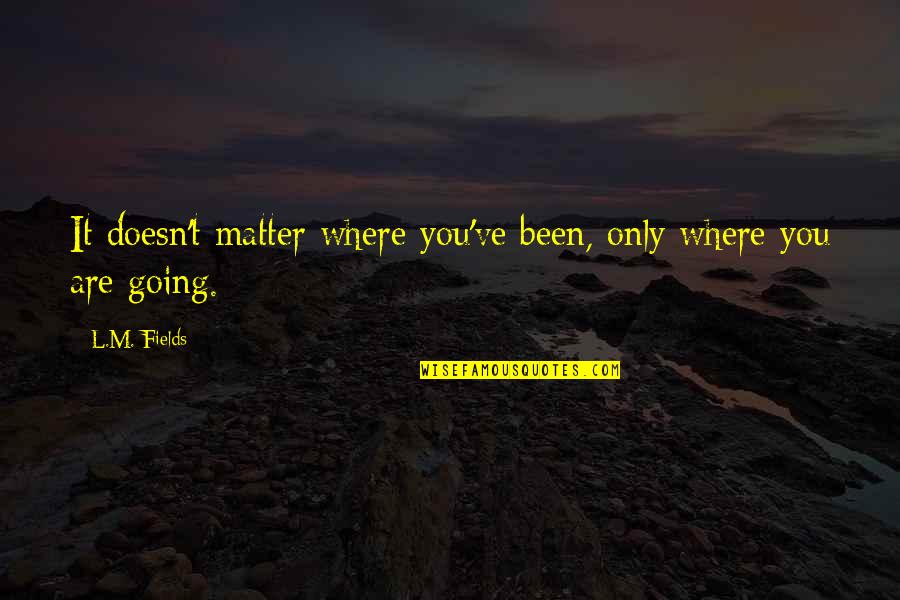 Bigotry Brainy Quotes By L.M. Fields: It doesn't matter where you've been, only where