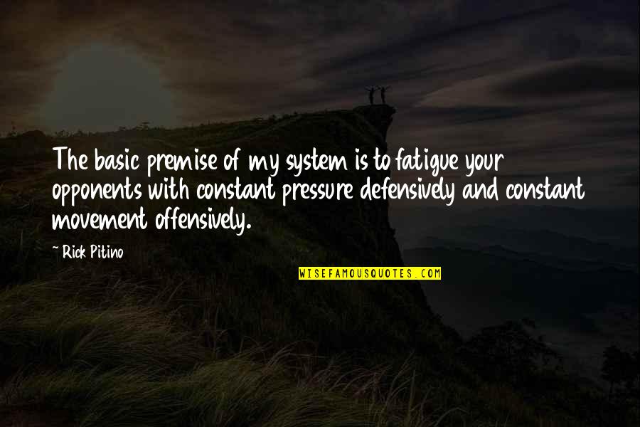 Biguine Quotes By Rick Pitino: The basic premise of my system is to Biguine Quotes By Rick Pitino: The basic premise of my system is to