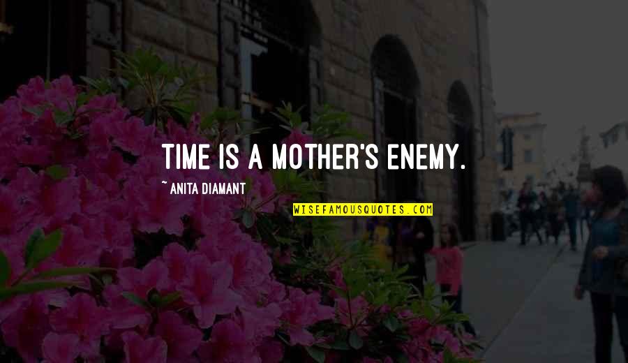 Bike Racing Motivational Quotes By Anita Diamant: Time is a mother's enemy.