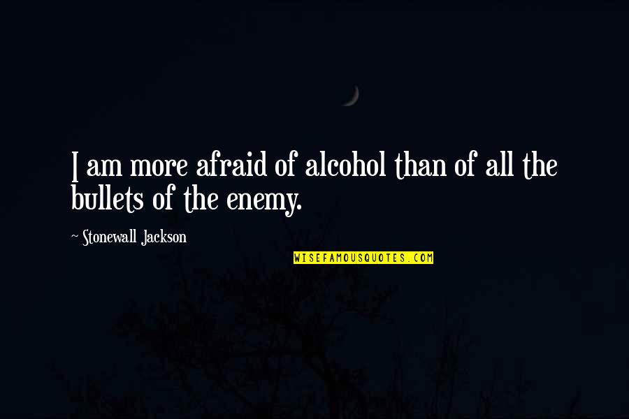 Bikers Short Quotes By Stonewall Jackson: I am more afraid of alcohol than of