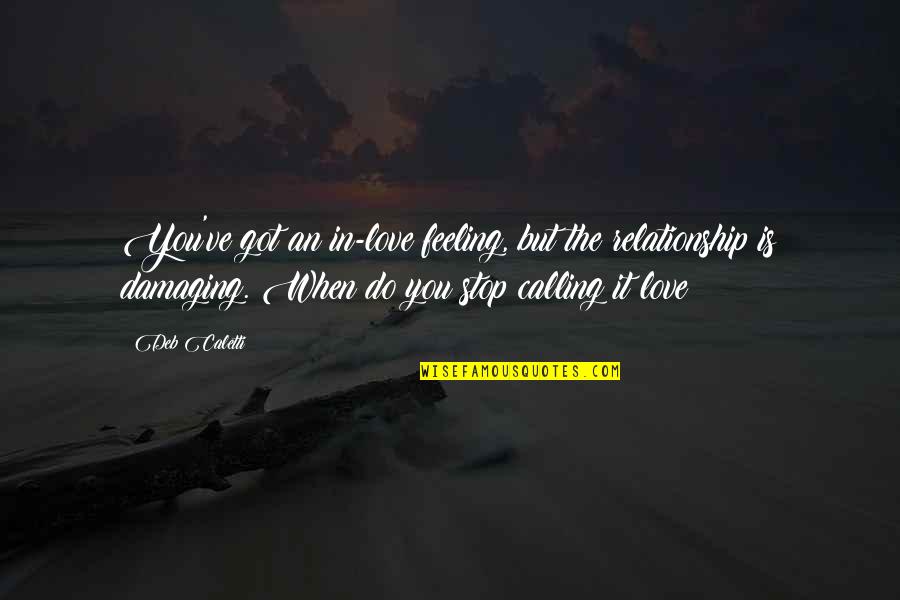 Bikini Comp Quotes By Deb Caletti: You've got an in-love feeling, but the relationship