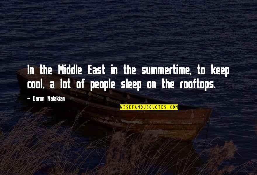 Bikovi Quotes By Daron Malakian: In the Middle East in the summertime, to