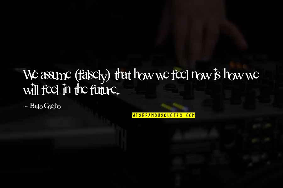 Bilgier Quotes By Paulo Coelho: We assume (falsely) that how we feel now