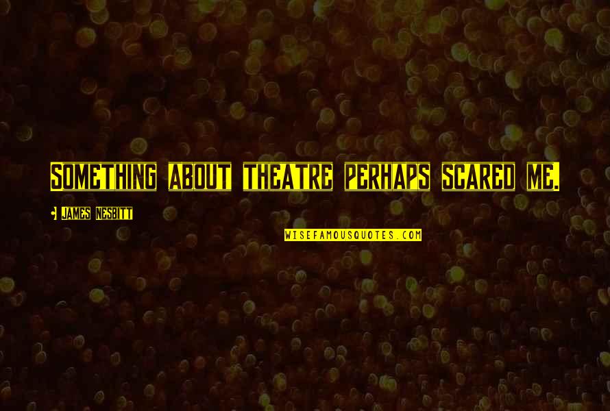 Bilgisayar Oyunu Quotes By James Nesbitt: Something about theatre perhaps scared me. Bilgisayar Oyunu Quotes By James Nesbitt: Something about theatre perhaps scared me.