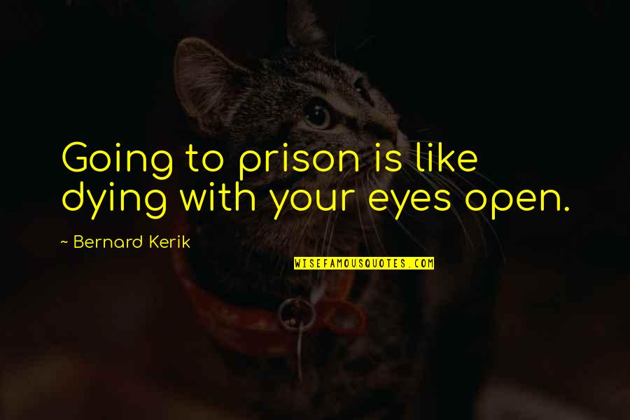 Bilgiyi Isleme Quotes By Bernard Kerik: Going to prison is like dying with your Bilgiyi Isleme Quotes By Bernard Kerik: Going to prison is like dying with your