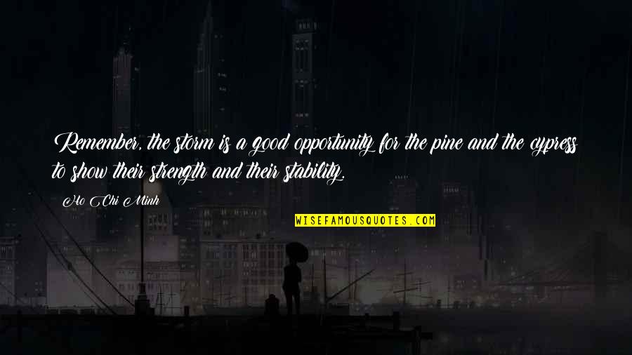 Bilkish Associates Quotes By Ho Chi Minh: Remember, the storm is a good opportunity for Bilkish Associates Quotes By Ho Chi Minh: Remember, the storm is a good opportunity for