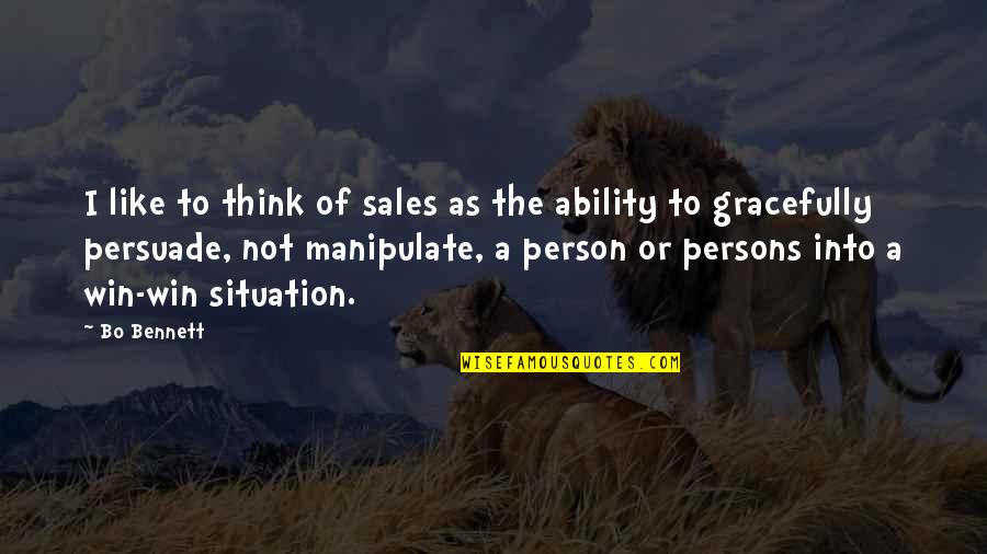 Bill Bartmann Quotes By Bo Bennett: I like to think of sales as the
