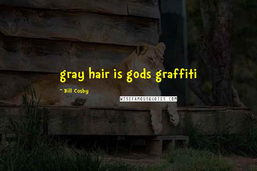 Bill Cosby quotes: gray hair is gods graffiti