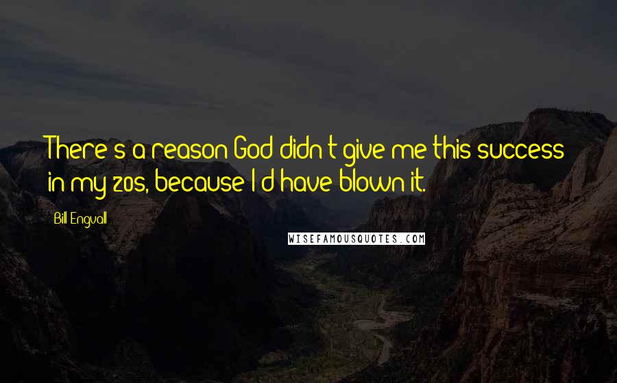 Bill Engvall quotes: There's a reason God didn't give me this success in my 20s, because I'd have blown it.