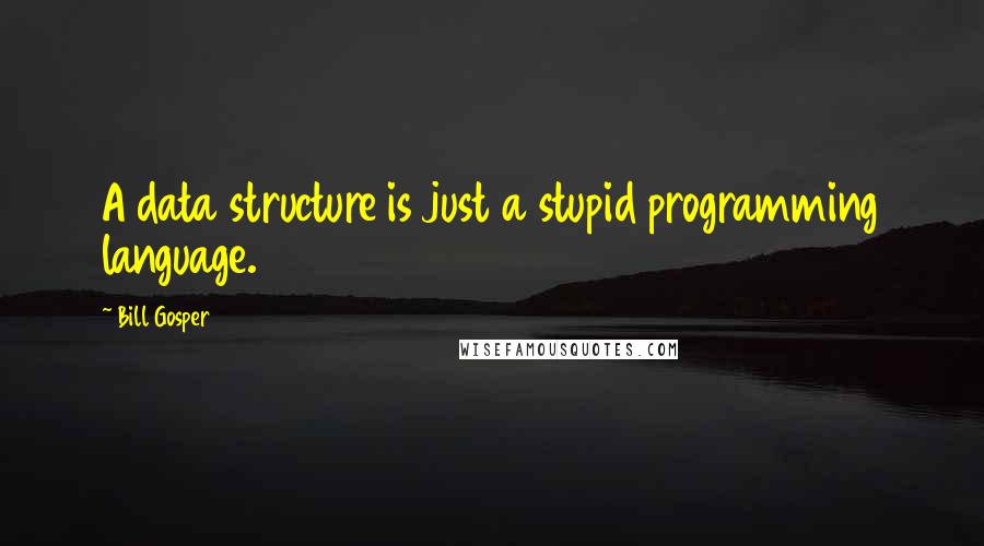 Bill Gosper quotes: A data structure is just a stupid programming language.