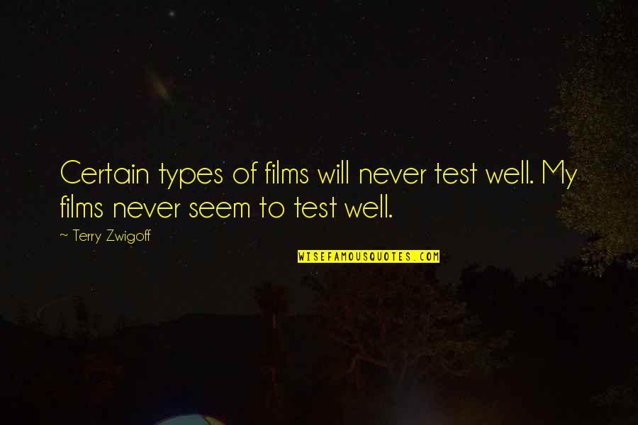 Bill Murray Zombieland Quotes By Terry Zwigoff: Certain types of films will never test well.