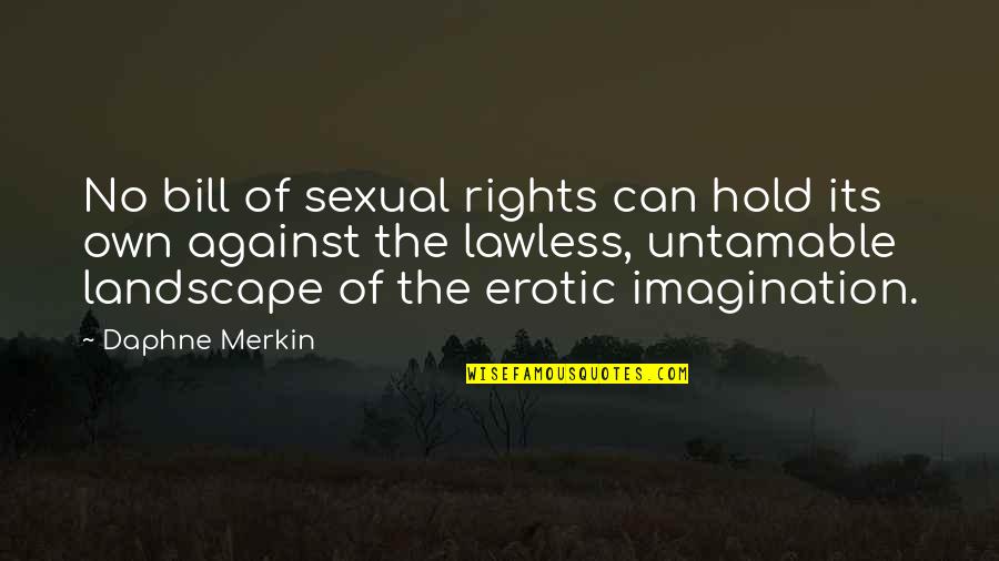 Bill Of Rights Quotes By Daphne Merkin: No bill of sexual rights can hold its