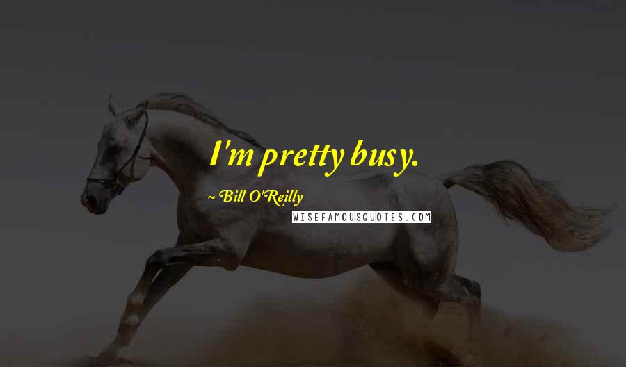 Bill O'Reilly quotes: I'm pretty busy.