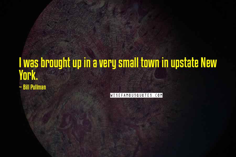 Bill Pullman quotes: I was brought up in a very small town in upstate New York.