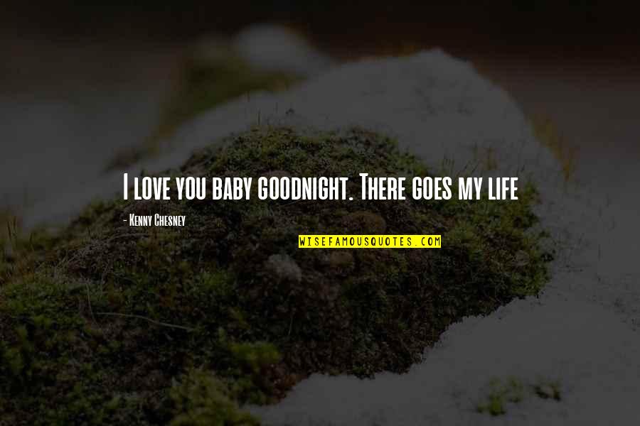 Bill Shanks Quotes By Kenny Chesney: I love you baby goodnight. There goes my