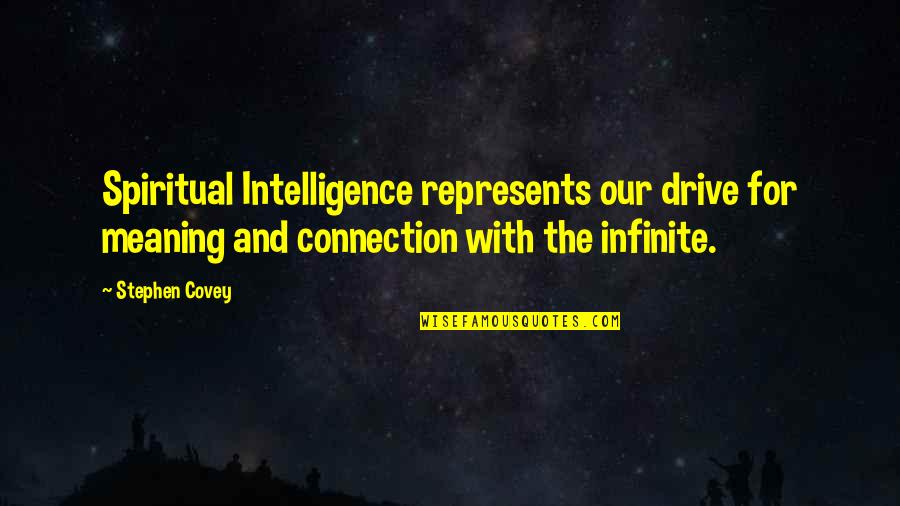 Billala Quotes By Stephen Covey: Spiritual Intelligence represents our drive for meaning and Billala Quotes By Stephen Covey: Spiritual Intelligence represents our drive for meaning and