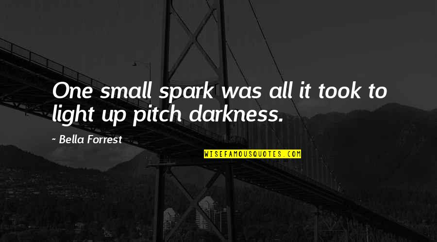 Billetter And Homan Quotes By Bella Forrest: One small spark was all it took to