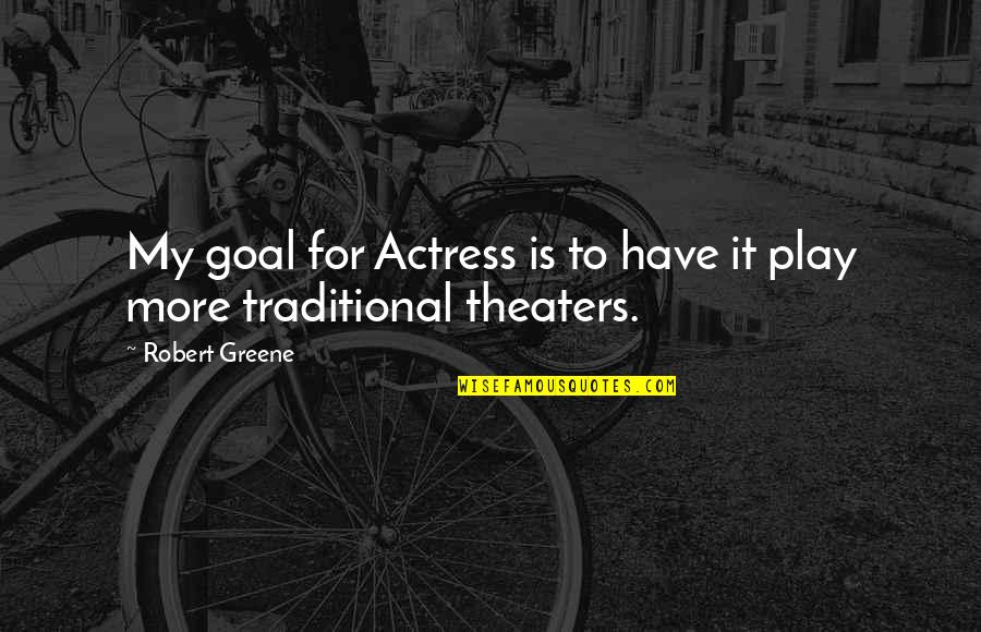 Billion Dollar Movie Quotes By Robert Greene: My goal for Actress is to have it