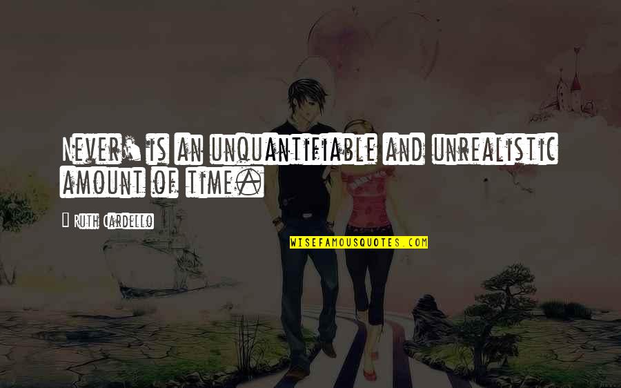 Billionaire Quotes By Ruth Cardello: Never' is an unquantifiable and unrealistic amount of