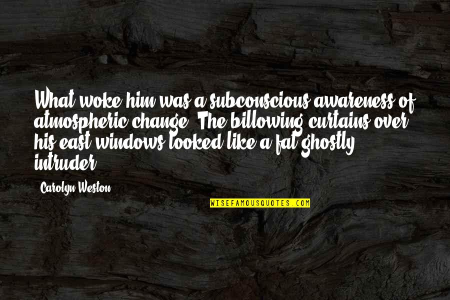 Billowing Quotes By Carolyn Weston: What woke him was a subconscious awareness of