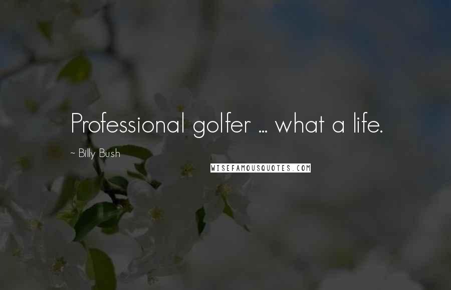 Billy Bush quotes: Professional golfer ... what a life.